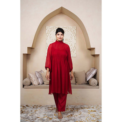 Taro India Crimson Red Co-Ord
