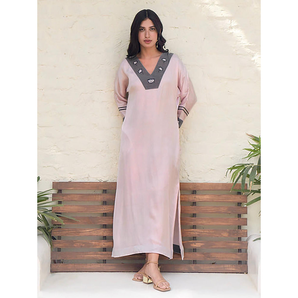 Taro India Rose and Slate Kaftan Dress