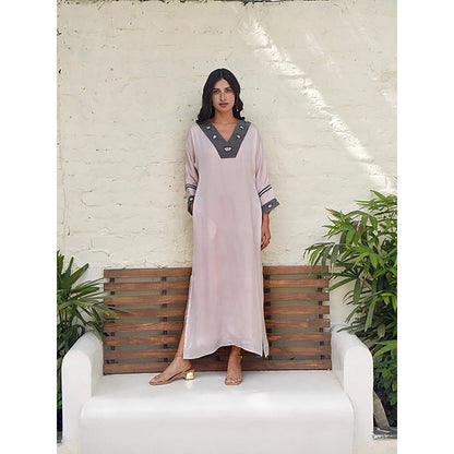 Taro India Rose and Slate Kaftan Dress