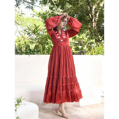 Taro India Persian Red Dress