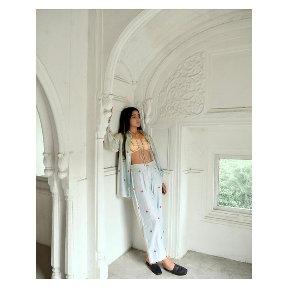 Taro India Baby Blue Full Sleeve Co-Ord Set