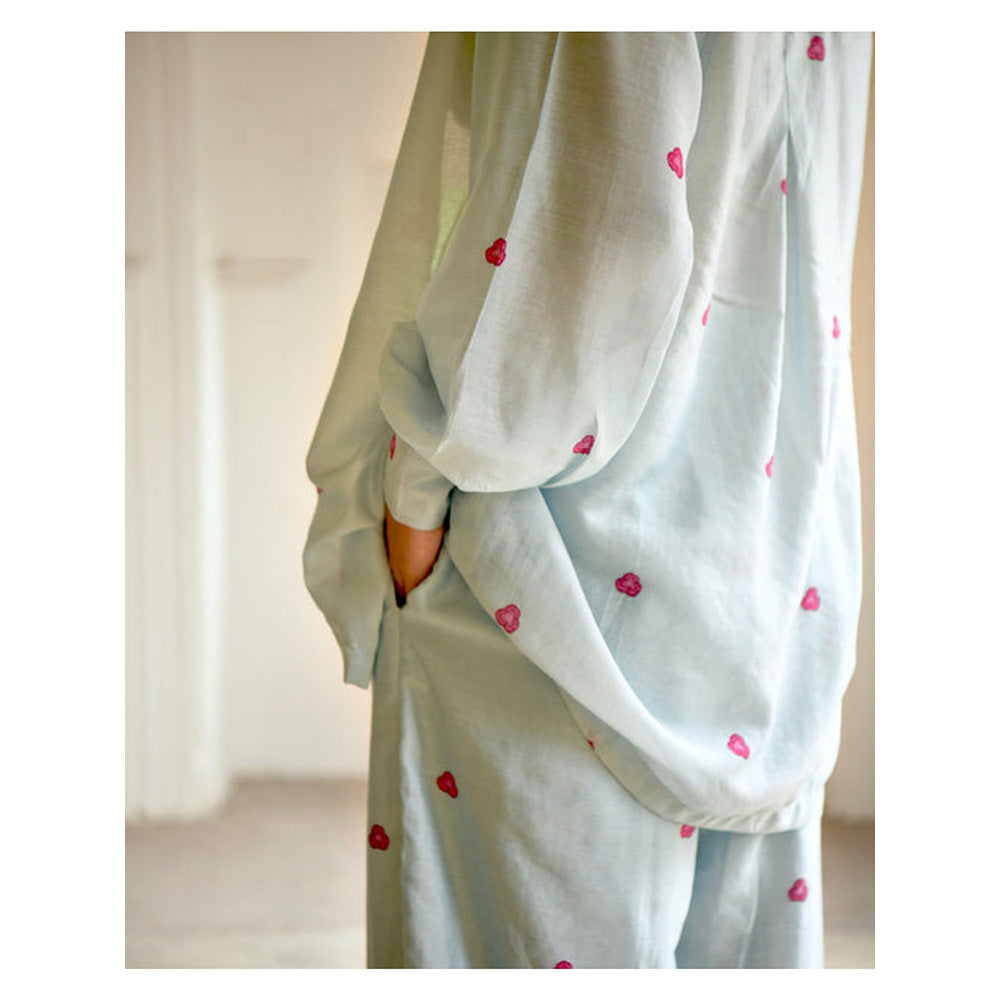 Taro India Baby Blue Full Sleeve Co-Ord Set