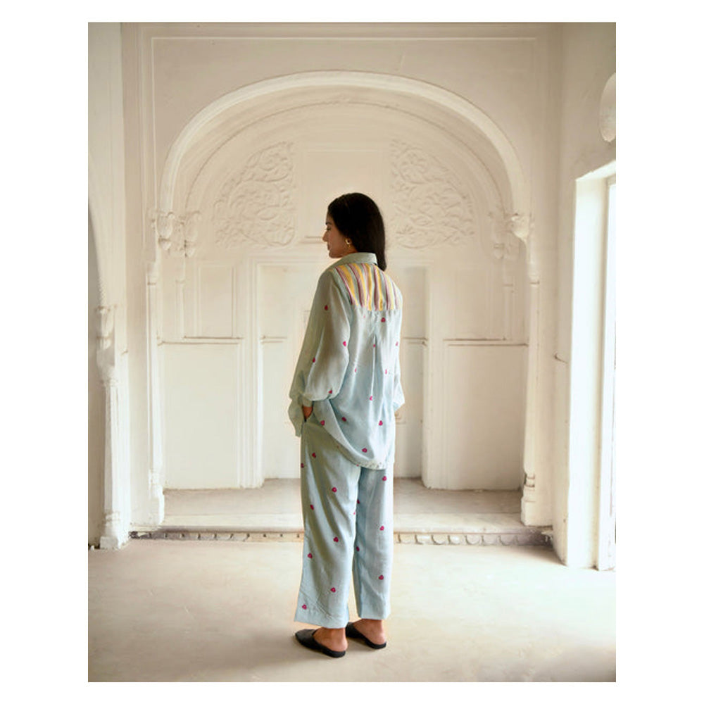 Taro India Baby Blue Full Sleeve Co-Ord Set
