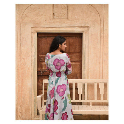 Taro India Fossil Bloom Midi Dress