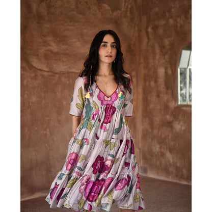 Taro India Anchor Gray Dress