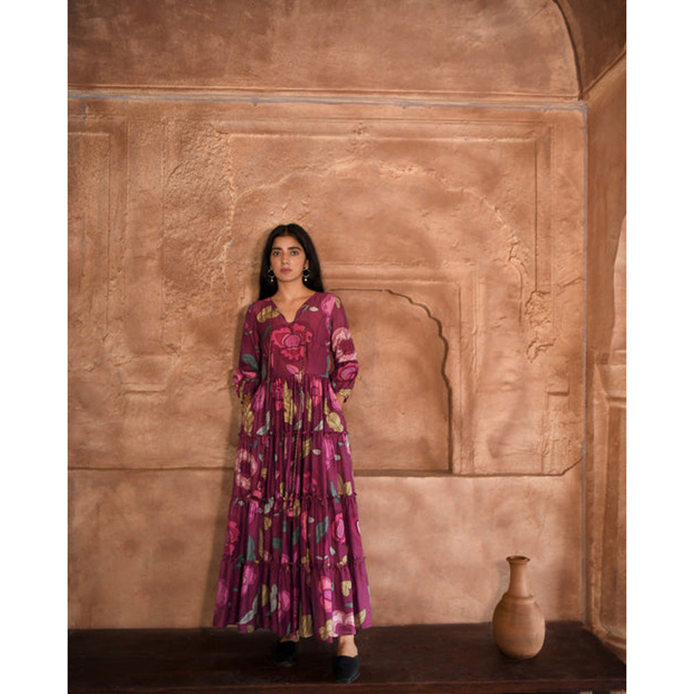 Taro India Plum Garden Dress