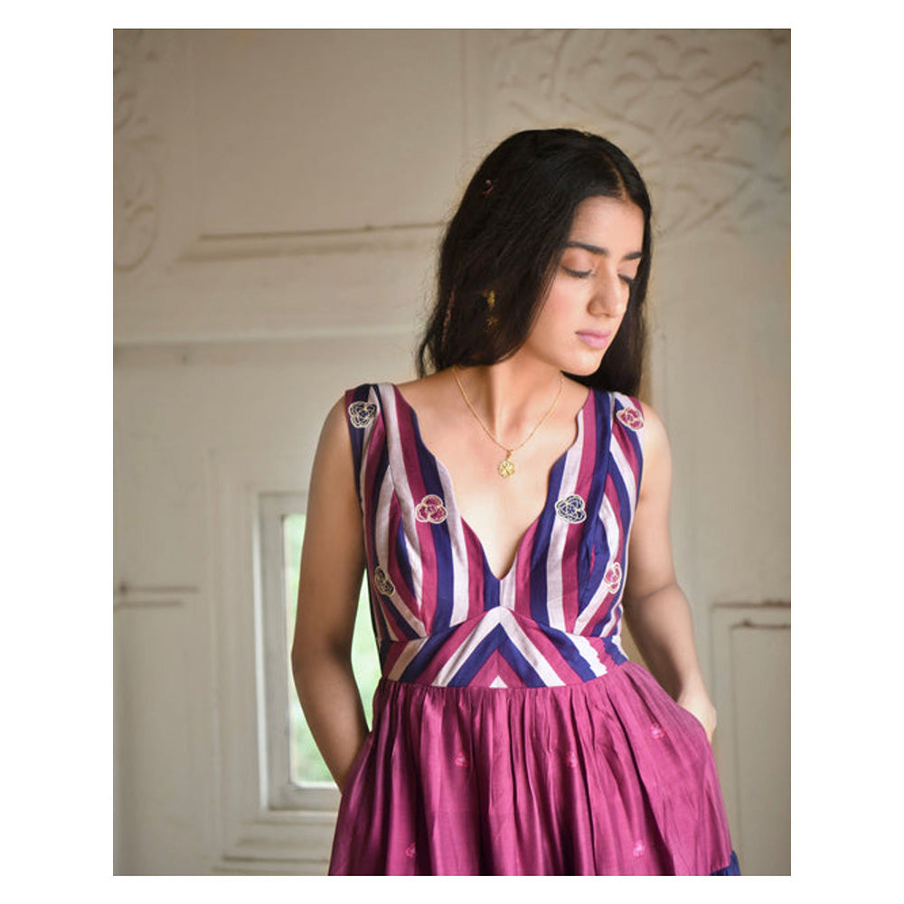 Taro India Bloomy Merlot Dress
