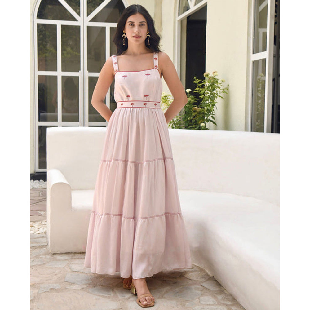 Taro India Rosewater Pink Dress With Belt