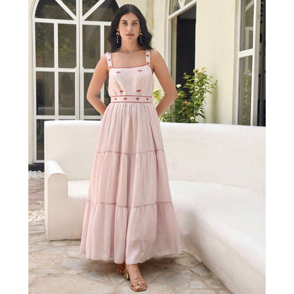 Taro India Rosewater Pink Dress With Belt