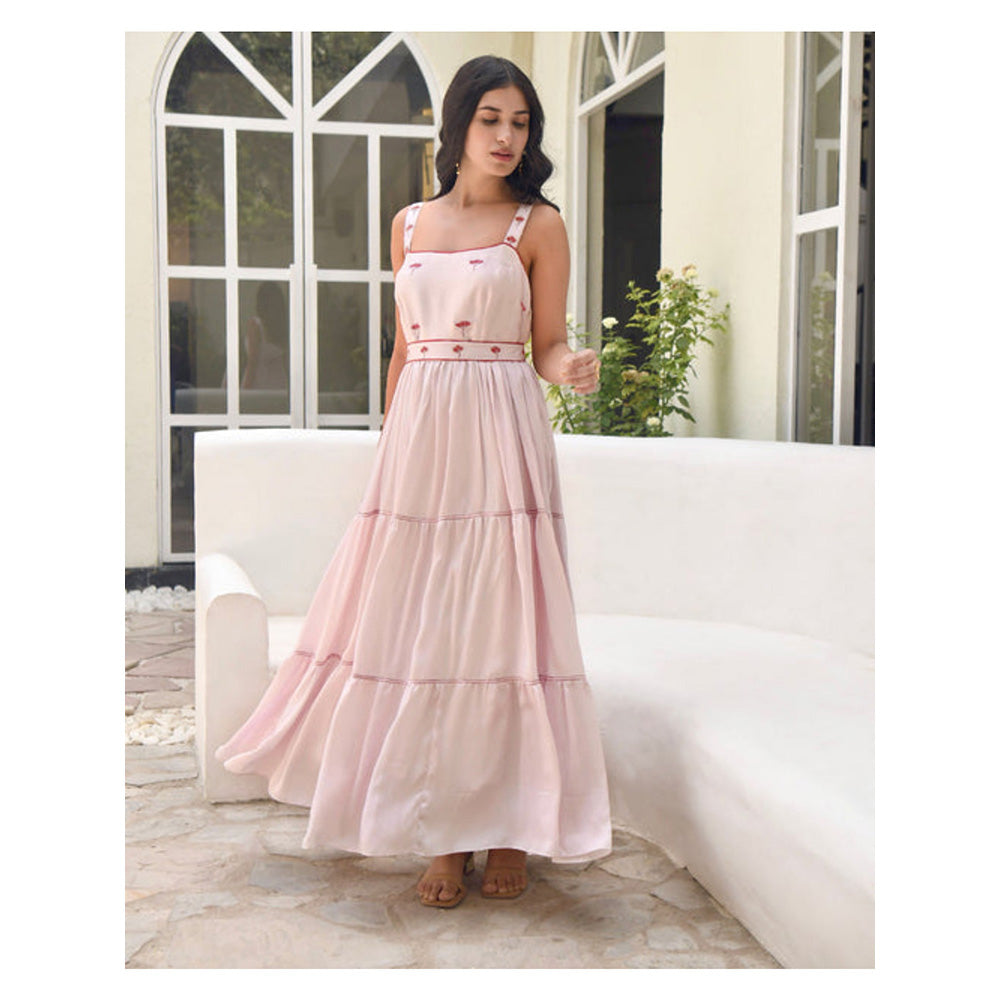 Taro India Rosewater Pink Dress With Belt