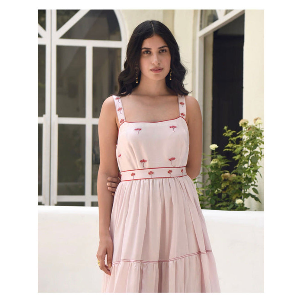 Taro India Rosewater Pink Dress With Belt