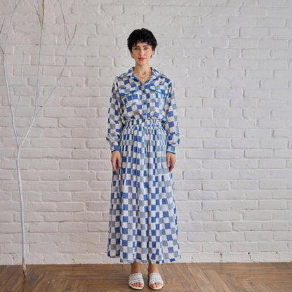 Taro India Blue Pixel Co-Ord Set