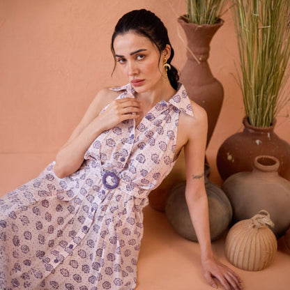 Taro India Lavender Fern Maxi Dress