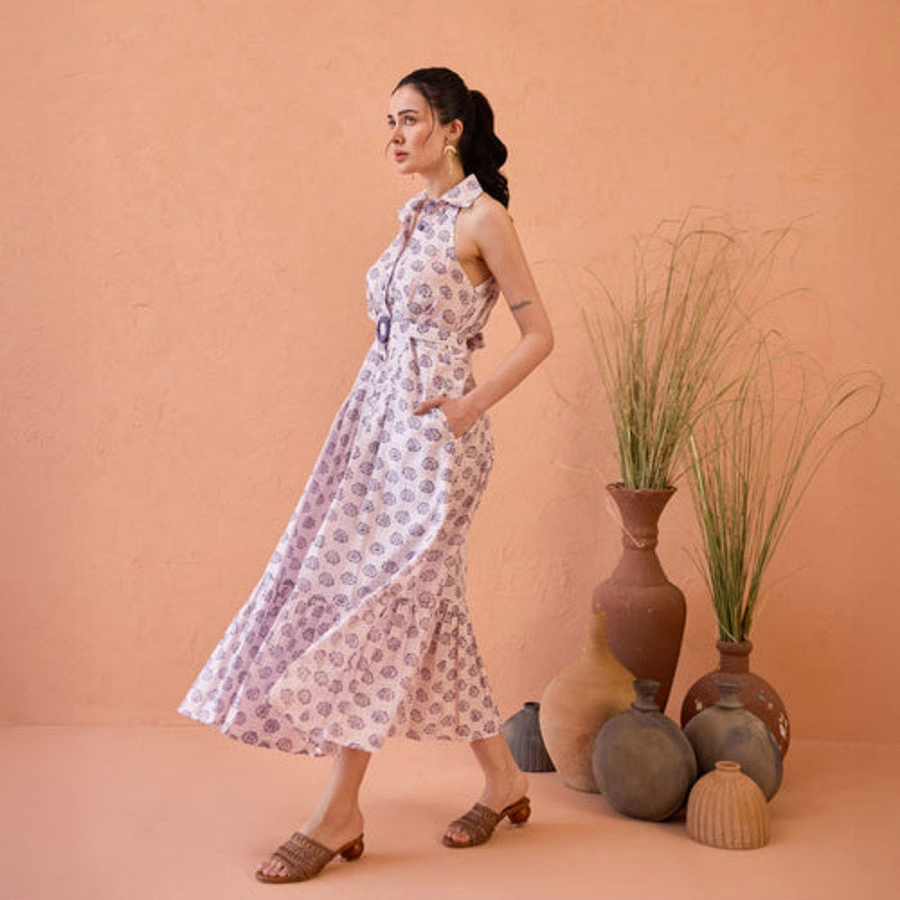 Taro India Lavender Fern Maxi Dress