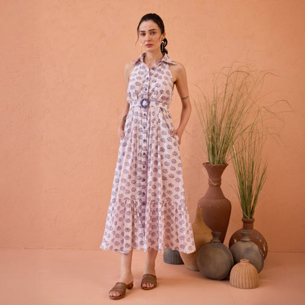 Taro India Lavender Fern Maxi Dress