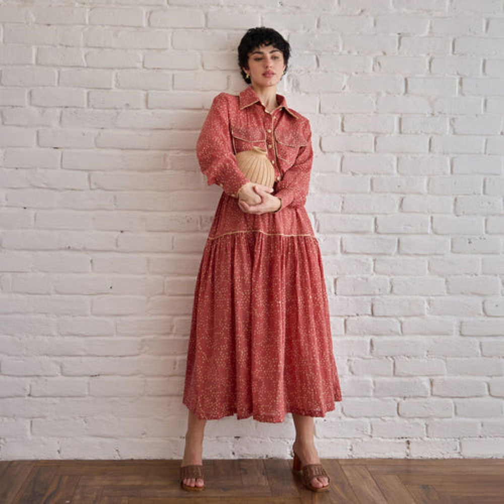 Taro India Rose Whisper Midi Dress