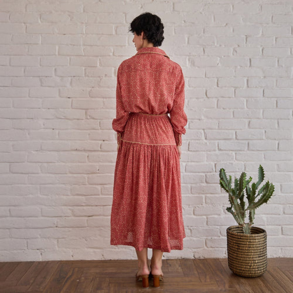 Taro India Rose Whisper Midi Dress