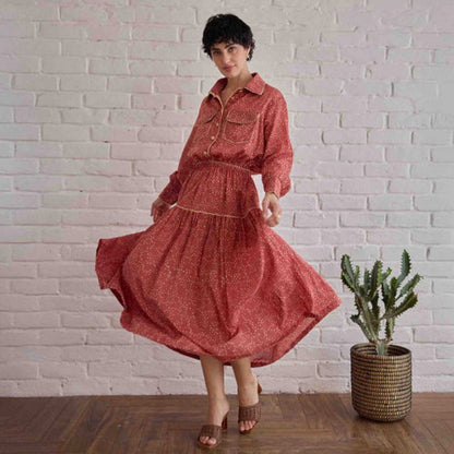 Taro India Rose Whisper Midi Dress