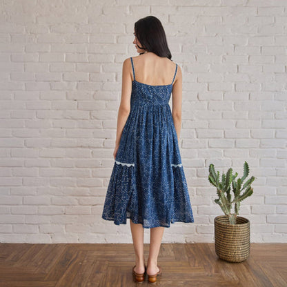 Taro India Starlit Indigo Midi Dress