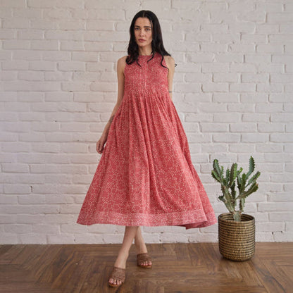 Taro India Berry Buds Midi Dress