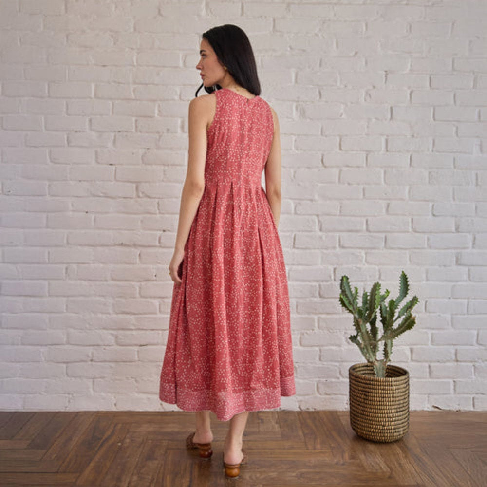 Taro India Berry Buds Midi Dress