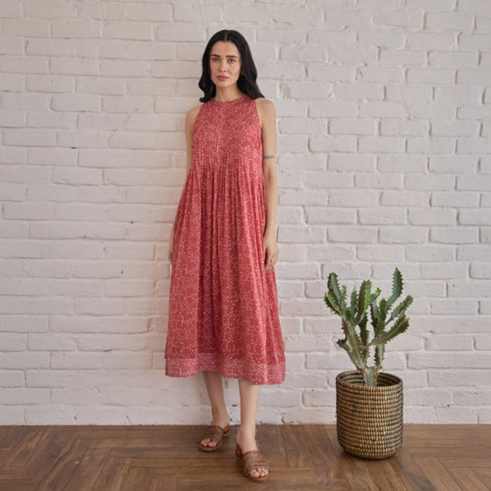 Taro India Berry Buds Midi Dress