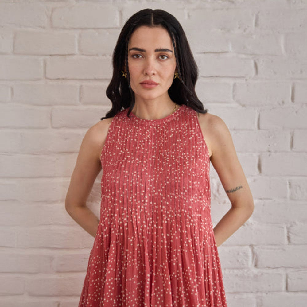 Taro India Berry Buds Midi Dress
