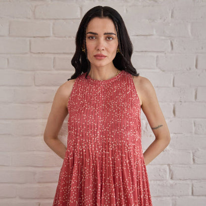 Taro India Berry Buds Midi Dress