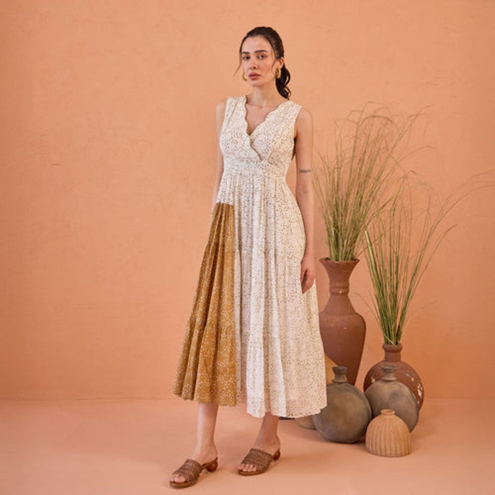 Taro India Coconut Dust Midi Dress