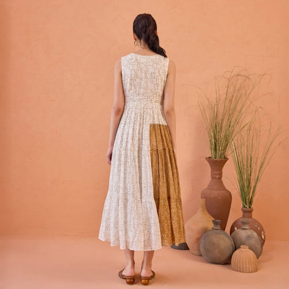 Taro India Coconut Dust Midi Dress