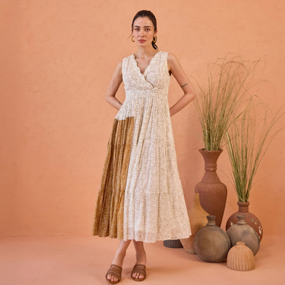 Taro India Coconut Dust Midi Dress