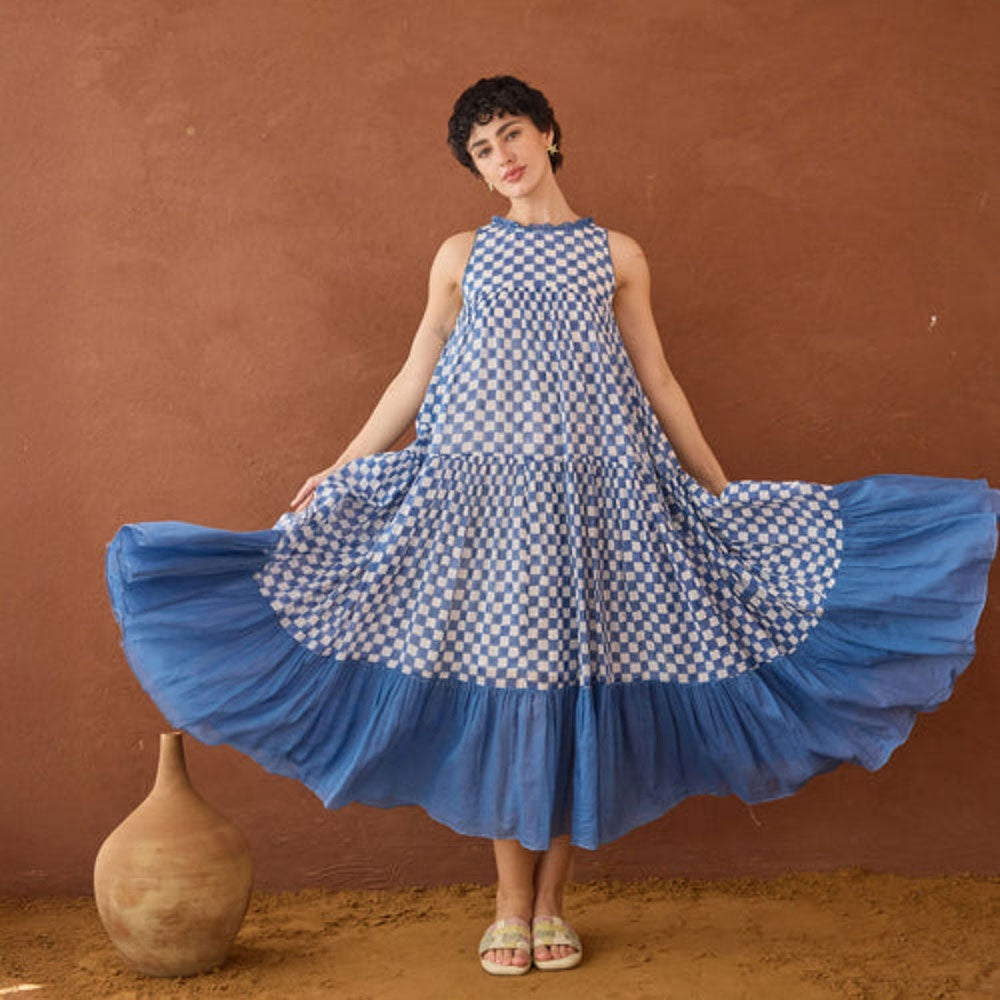 Taro India Breezy Blue Maxi Dress