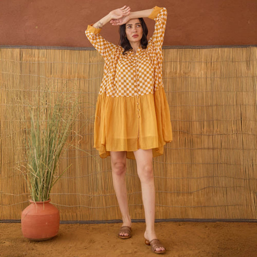 Taro India Honey Drift Mini Shirt Dress