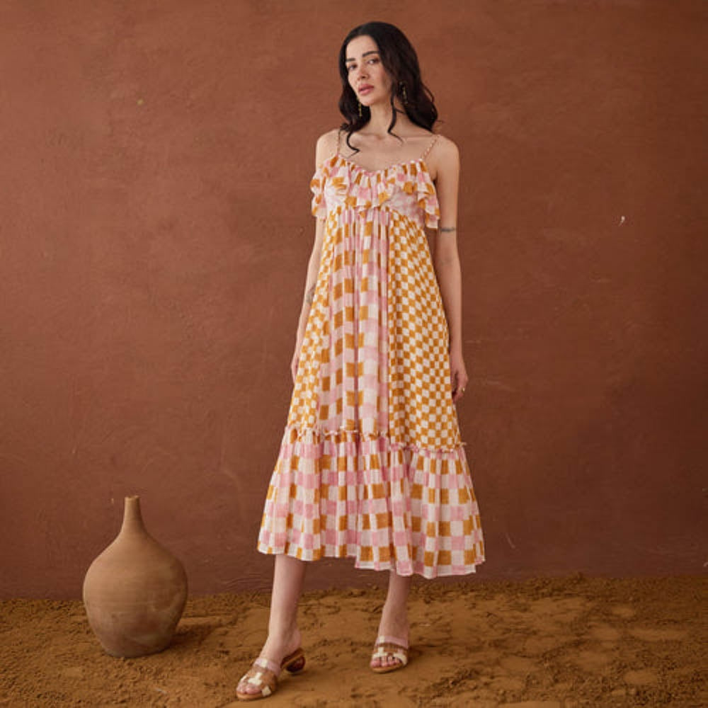 Taro India Summer Strokes Midi Dress