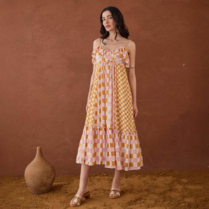Taro India Summer Strokes Midi Dress
