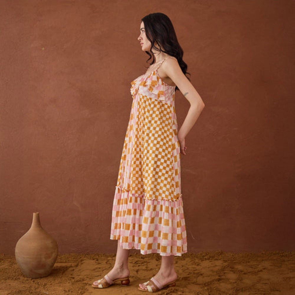 Taro India Summer Strokes Midi Dress