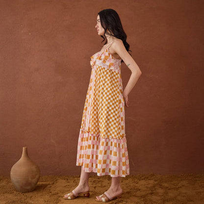 Taro India Summer Strokes Midi Dress