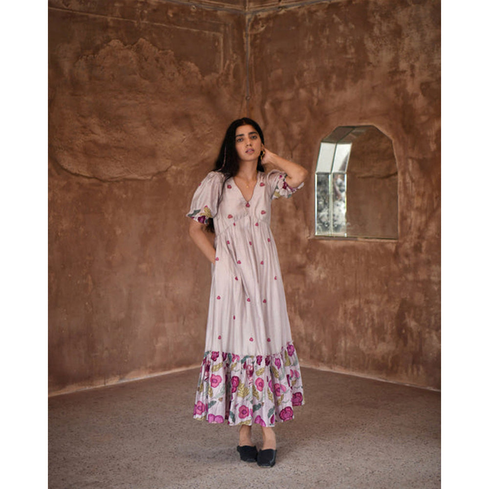 Taro India Cloudy Grey Maxi Dress