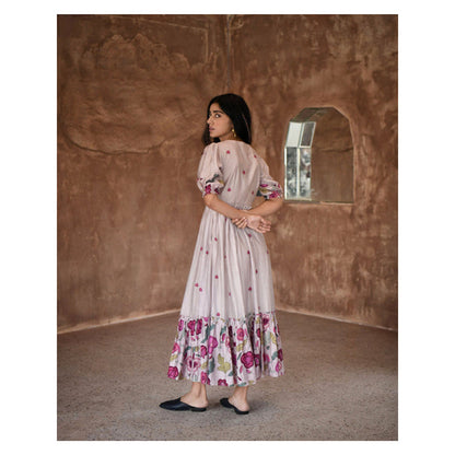 Taro India Cloudy Grey Maxi Dress