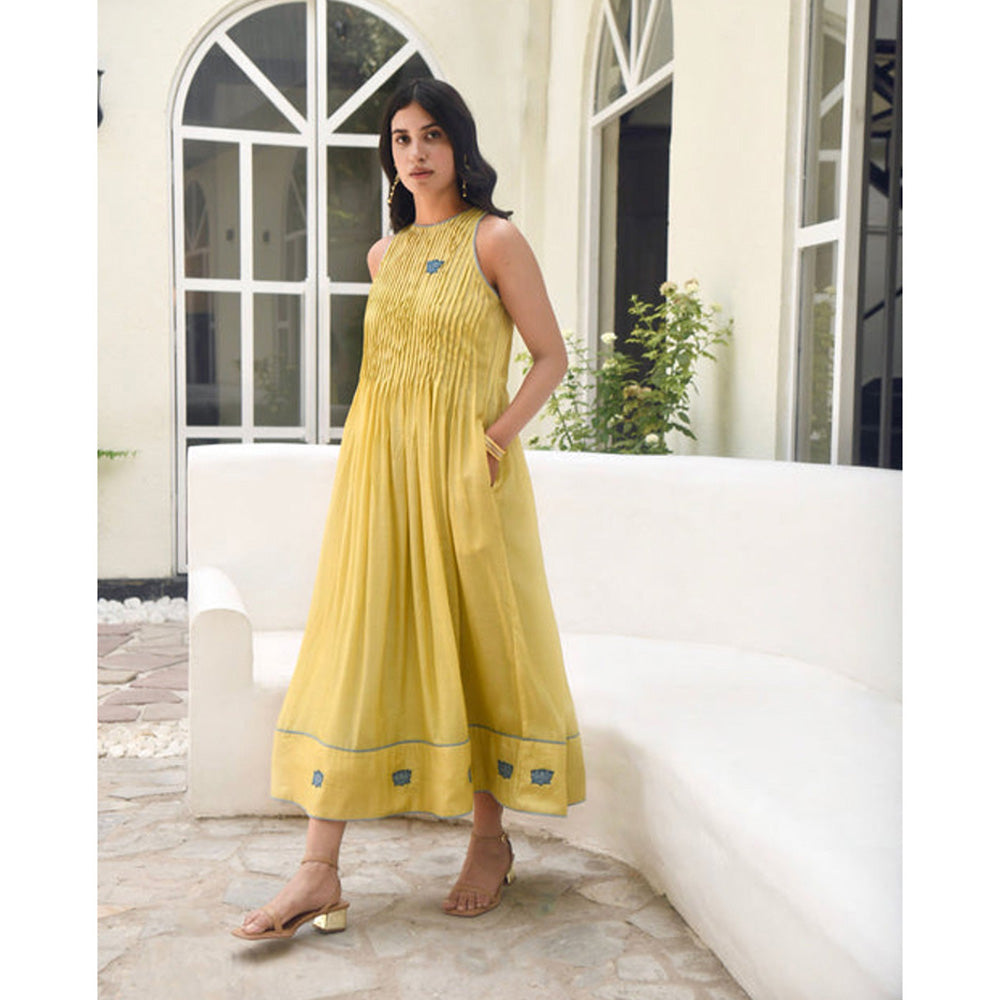 Taro India Oyster Yellow dress