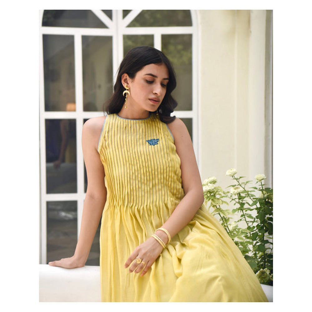 Taro India Oyster Yellow dress