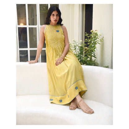 Taro India Oyster Yellow dress