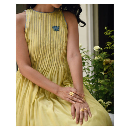 Taro India Oyster Yellow dress