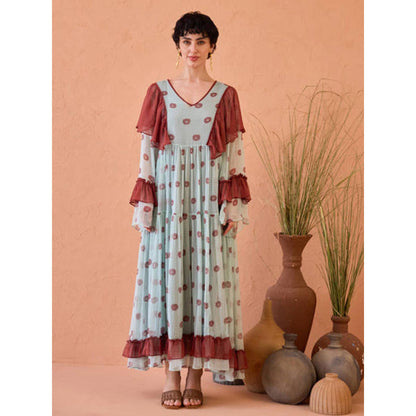 Taro India Wildflower Ruffles Dress