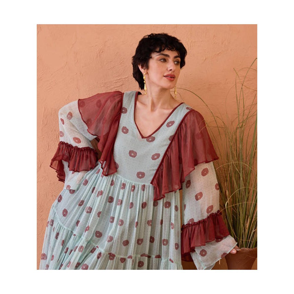 Taro India Wildflower Ruffles Dress