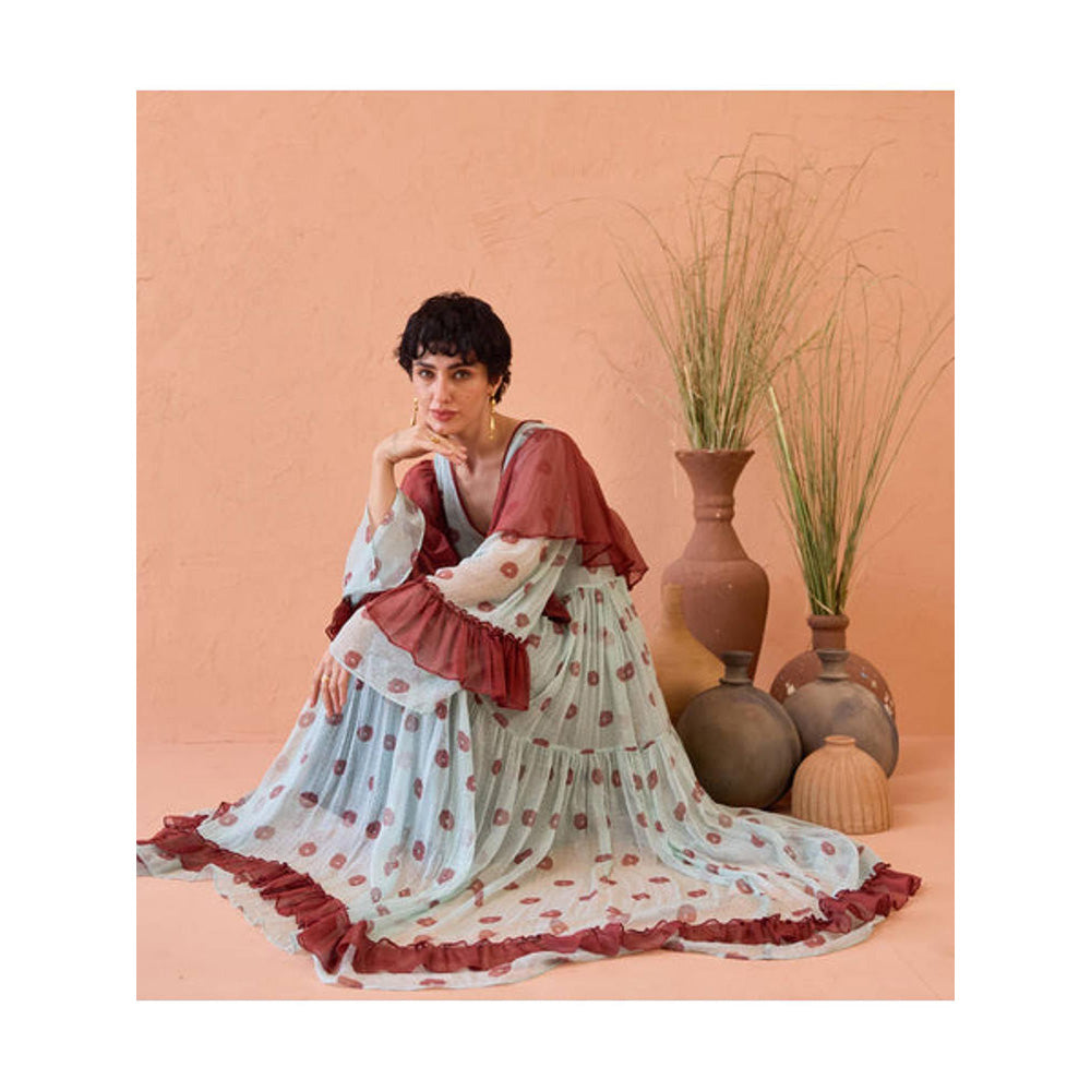 Taro India Wildflower Ruffles Dress
