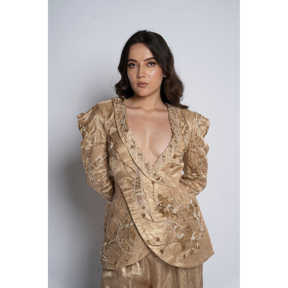 TATWAMM Golden Pant with Jacket (Set of 2)