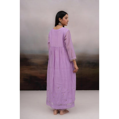 Tatwa Designs Lavender Falling Stars Kurta with Pant and Dupatta (Set of 3)