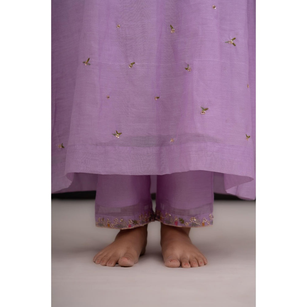 Tatwa Designs Lavender Falling Stars Kurta with Pant and Dupatta (Set of 3)