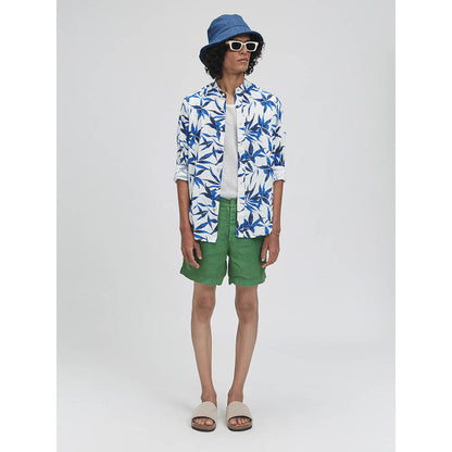 TERRA LUNA Puck Apollo White Print Casual Shirt